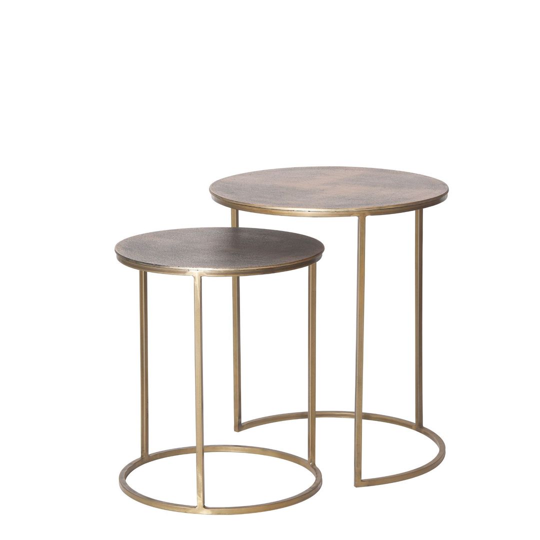Cassablanca Aluminium and Iron Side Table Set of 2 image 1